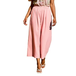 【HI FI FNK】(W) Bohemian Wide Pants Women's Summer Floral Print High Waist Wide Leg Pants Summer