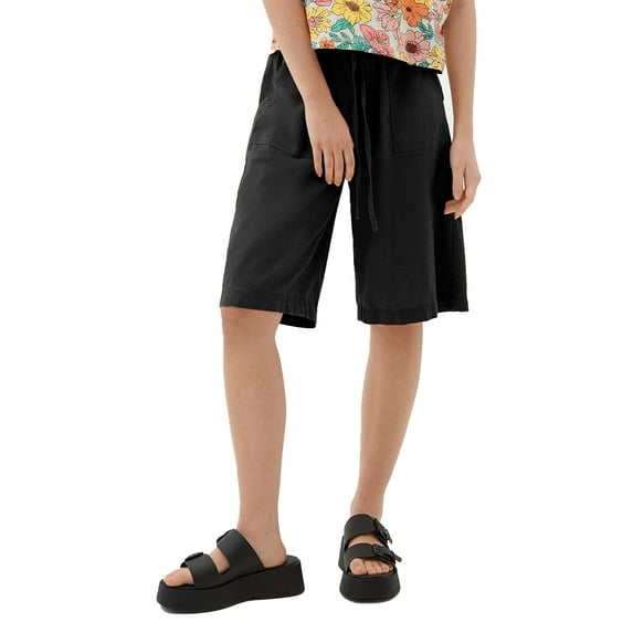 OHHSHEEN Women's Comfy Bermuda Shorts - Elastic Drawstring Waist, Utility Pockets, Summer Casual