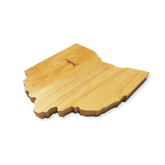 OHIO Cutting Board & OHIO Gifts Made in USA | Ohio Home Decor Souvenir Serving as a Chopping Block or Cheese Tray by Kitchen Board Maniacs