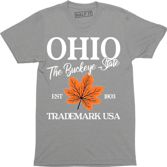 OHIO The Buckeye State Trademark Usa Souvenir Destination Location Tee Shirt