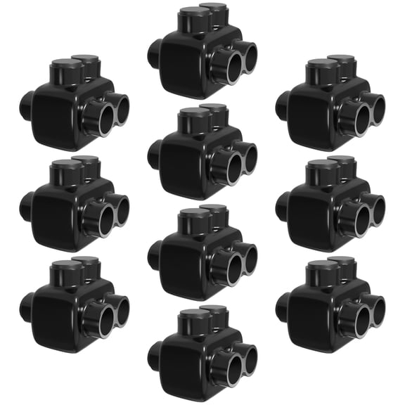 OHLECTRIC 10 Pack - Insulated Wire Connector 2 Port Dual Side Entry for 2-14 Wire Range Lugs with 7/32 Hex Screw, Pre-Filled with Oxide Inhibitor - Wire Connectors, Electrical Connectors, Wire Tap