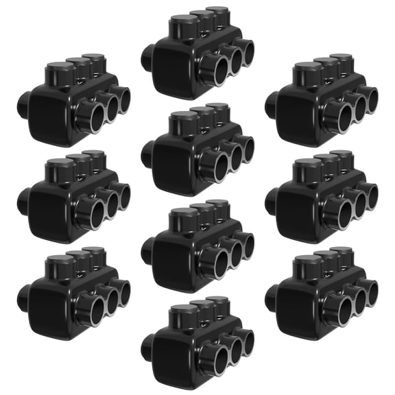OHLECTRIC 10 Pack - Insulated Wire Connector 3 Port Dual Side Entry for 4-14 Wire Range Lugs with 5/32 Hex Screw, Pre-Filled with Oxide Inhibitor - Wire Connectors, Electrical Connectors, Wire Tap