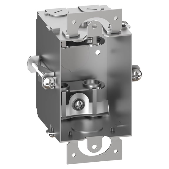 OHLECTRIC 2-1/2" Deep Gangable Switch Box with BX/MC Cable Clamp Galvanized Steel 1/2 & 3/4 Knockouts Ideal for Residential & Commercial Use