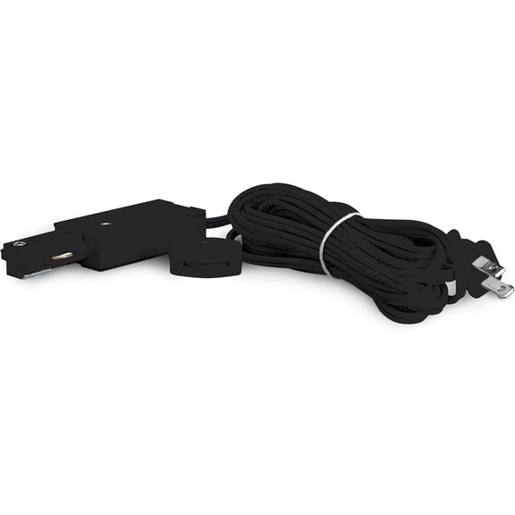 OHLECTRIC 2 Pack  Black Live End Cord Kit for H-Type Track Lighting  Single Circuit Power Supply with 15 Wire & Line Switch  Ideal for H Track Systems