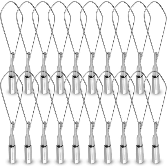 OHLECTRIC (20 PCS) Range 4-1/0 Aluminium Wedge Clamps - Stainless Steel Ball Handle - Loop With Lock - Reduces Sagging Of Overhead Aerial Cables - Corrosion Resistant Cable Clamps