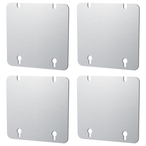 OHLECTRIC (4 Pack) 4-11/16" Inch Blank Cover for Electrical Boxes - Made from Galvanized Steel – Ideal for Steel Junction and Device Box Covers for Wiring Connection Protection and Wiring Devices
