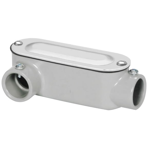 OHLECTRIC Heavy Duty Aluminum EMT Set-Screw Conduit Body LR-Type Service Entrance Elbow, 1-1/4 Inch, Rustproof, Cover & Gasket Included