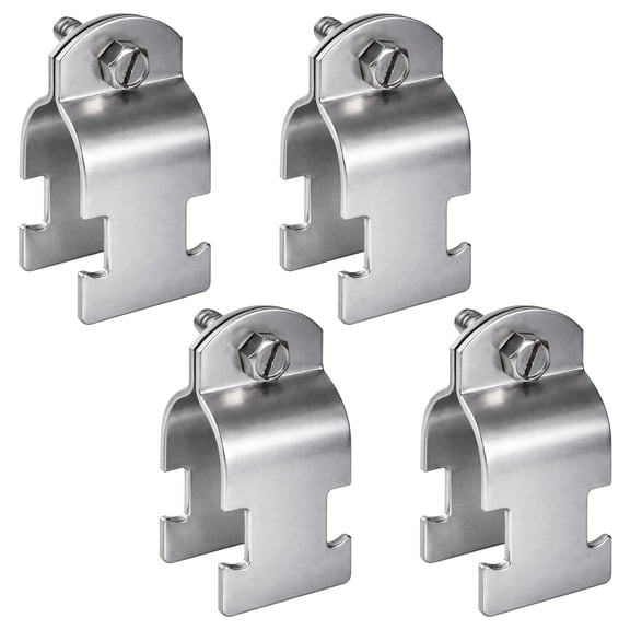 OHLECTRIC Heavy Duty EMT Pipe Universal Strut Clamps (4-Pack) 3/4" Inch Electro Galvanized Steel Conduit Clamp, Bolt & Nut, Strut Channel Support, Rigid Pipe Hanger Bracket EMT, IMC, Rigid Conduit