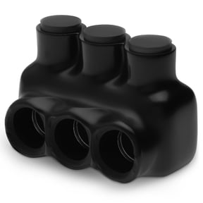 OHLECTRIC 3-Port Insulated Electrical Connector Lug, Single Side Entry, 4-14 AWG Conductors, 5/32 in Hex Screw, Pre-Filled Oxide Inhibitor