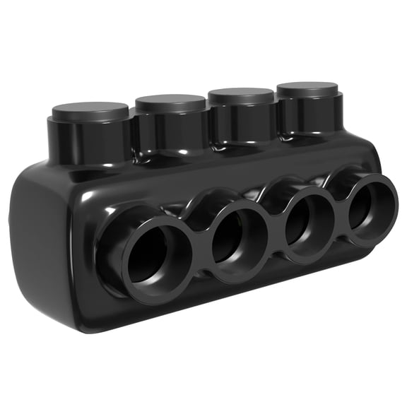 OHLECTRIC Insulated Wire Connector 4 Port Single Side Entry for 4-14 Wire Range Lugs with 5/32 Hex Screw, Pre-Filled with Oxide Inhibitor - Wire Connectors, Electrical Connectors, Wire Tap