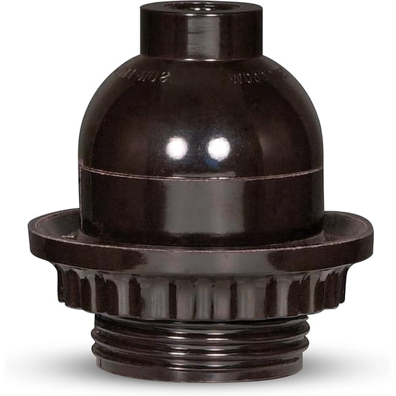 Ohlectric Keyless Threaded Snap-In Bushing, Plastic Light Socket Adapter, Lightweight Durable, Less Set Screws, 660W 250V, OL-39308