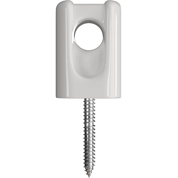 OHLECTRIC Porcelain Wire Holder (1 Pack) Overhead Service Entrance Insulator with  x 1-11/16 Lag Screw Ceramic Head for All Fence Wire High Tensile, Poly Rope/Tape Indoor/Outdoor Use, 600Volts Max