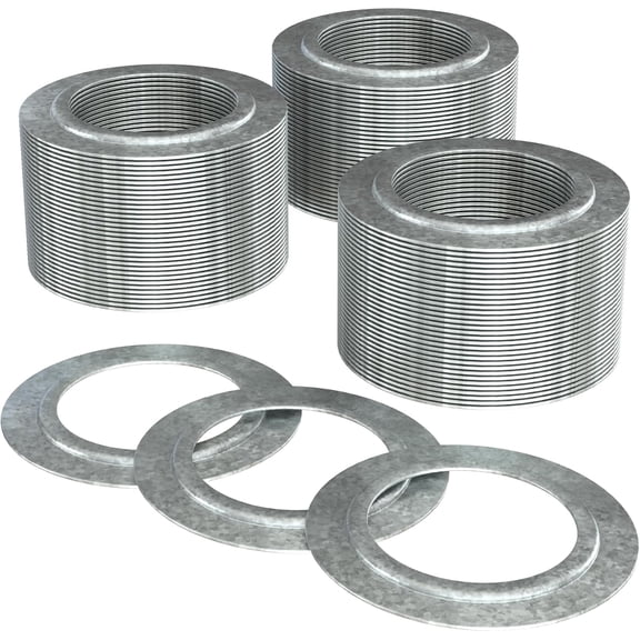 OHLECTRIC Reducing Washer 3/4 x 1/2 inches, 100 pack, Heavy-Duty Galvanized Steel Flat Washer for Metal Outlet Boxes, Silver, cULus Listed