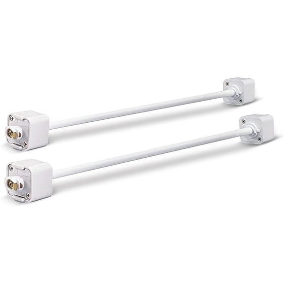 OHLECTRIC Track Light Extension Rod (2 Pack) - Lowers Track Head for H Track Fixture - 18 Inches, White