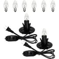 thumbnail image 1 of OHLGT 2-Packs Himalayan Salt Lamp Cord Replacement with Dimmer Switch and 6-Packs E12 Halogen Salt Lamp Bulbs, 1 of 7