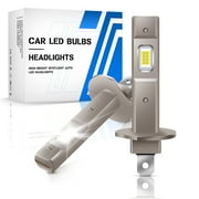 OHLGT H1 LED Headlight Bulbs,15000LM Super Brighter, 6500K Cool White 1:1 Halogen Bulb Size ,IP68 Waterproof Material, No Adapter Required, Plug & Play, Pack of 2