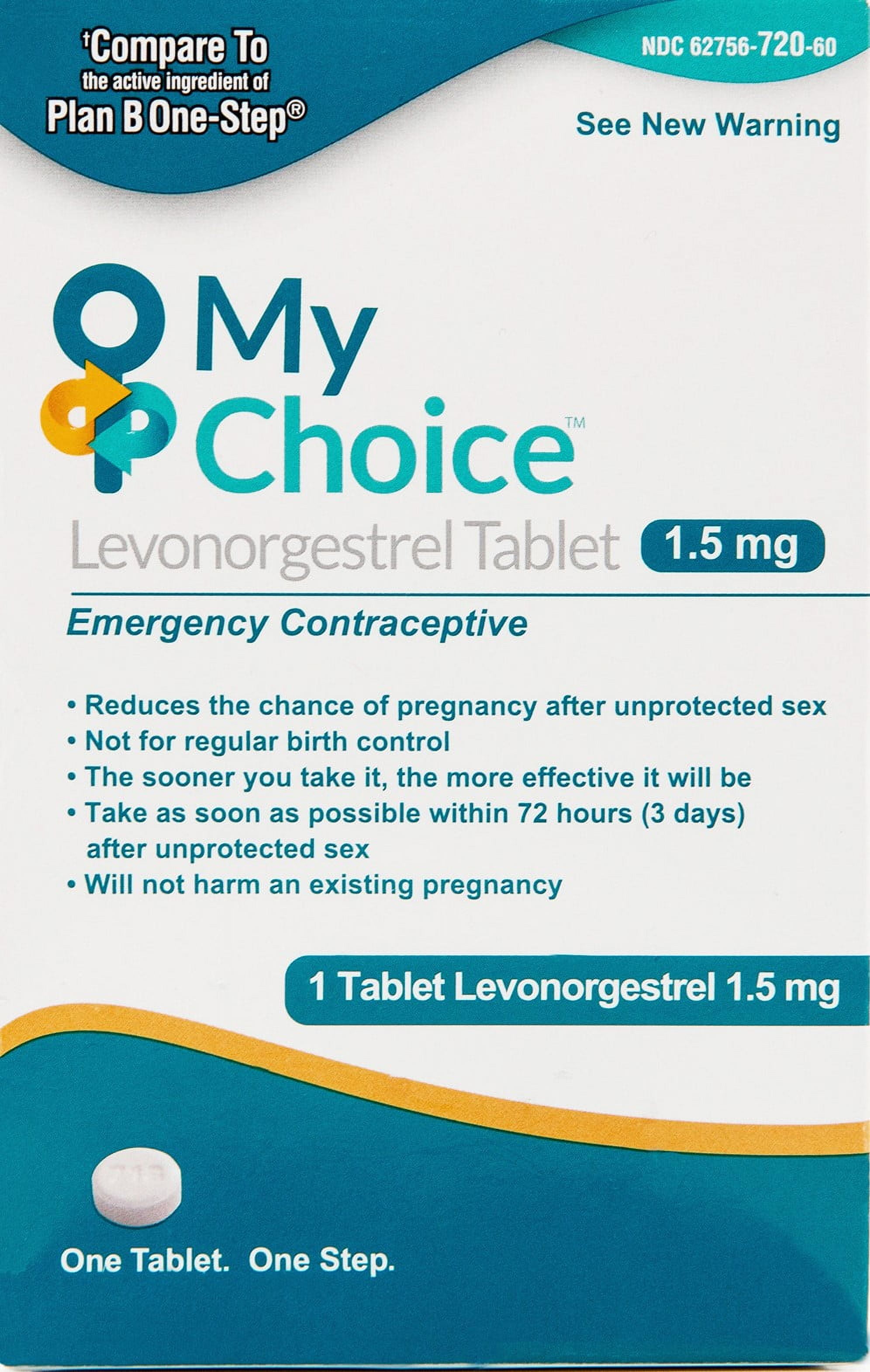 OHM My Choice Emergency Contraceptive – Levonorgestrel 1.5 mg Tablet – Safe, Effective Morning-After Pill for Unprotected Sex – Compare to Active Ingredient Found in Plan B One-Step