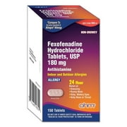 Ohm Fexofenadine Antihistamine Indoor-Outdoor Allergy Relief Tablets 150 Ct, Non-Drowsy Allergy Medicine, 24-Hour Relief from Hay Fever and Runny Nose