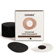 OHMRX Universal CGM & Sensor Patch   Tan 30 Pack | Hypoallergenic, Sweat Resistant Overpatch for Libre, Dexcom, Guardian, Eversense