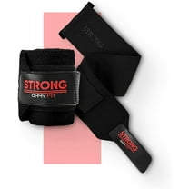OHMY FIT Strong Men’s Wrist Wrap, Heavy Duty Weightlifting Wrist Wrap, No Thumb Loop, Black