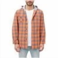 thumbnail image 1 of OHMZYZO Flannel Shirt for Men Long Sleeve Button Down Plaid Hoodies Jacket Casual Lightweight Hooded Shirt with Pockets, 1 of 7