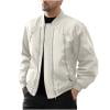 OHMZYZO Men's Bomber Jacket Lightweight Stand Collar Zip Up Jacket Windbreaker Casual Fall Coat with Pocket