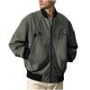 OHMZYZO Men's Bomber Jacket Stand Collar Full Zip Varsity Jackets Casual Lightweight Fall Winter Coat with Pockets