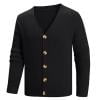 thumbnail image 1 of OHMZYZO Men's Cardigan Sweater V Neck Long Sleeve Button Down Knitted Sweater Casual Lightweight Jacket with Pockets Fall Clothes, 1 of 6