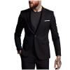 OHMZYZO Men's Casual Stretch Blazer Jacket Lightweight One Button Sport Coat Formal Wedding Business Suit Jackets
