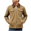 thumbnail image 1 of OHMZYZO Men's Cotton Trucker Jacket Full Zip Up Lapel Long Sleeve Jackets Casual Lightweight Fall Coat with Flap Pockets, 1 of 7
