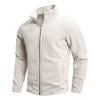 thumbnail image 1 of OHMZYZO Men's Fleece Full Zip Jacket Casual Lightweight Long Sleeve Jackets Outdoor Warm Winter Coat with Pocket, 1 of 7