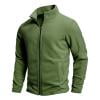 OHMZYZO Men's Fleece Full Zip Jacket Casual Lightweight Long Sleeve Jackets Outdoor Warm Winter Coat with Pocket