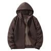 OHMZYZO Men's Full Zip Hoodies Sweatshirts Drawstring Drop Shoulder Long Sleeve Jackets Casual Solid Color Coat with Pocket