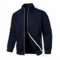 thumbnail image 1 of OHMZYZO Men's Lightweight Jackets Zipper Stand Collar Waffle Bomber Jacket Casual Fall Coat with Pocket, 1 of 5