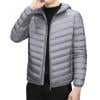 OHMZYZO Men's Lightweight Puffer Jacket with Hooded Windproof Insulated Winter Down Jackets Quilted Lined Winter Coats
