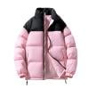 thumbnail image 1 of OHMZYZO Men's Puffer Jacket Stand Collar Zip Up Lightweight Quilted Jacket Outwear Retro Bubble Color Block Winter Coat with Pockets, 1 of 4