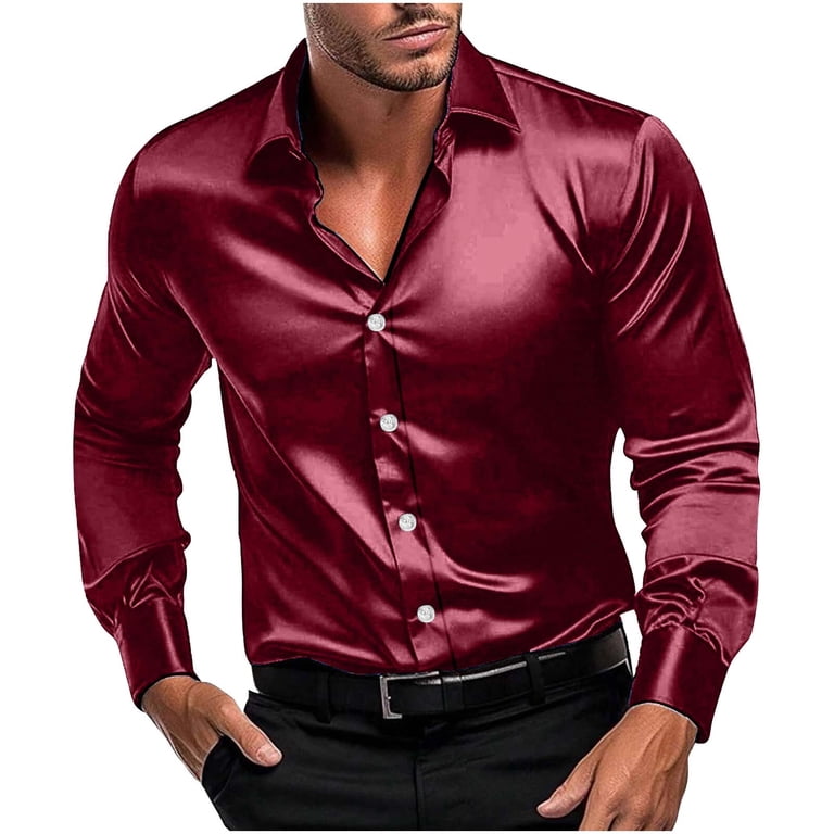wine red dress shirt Burgundy Custom / Custom %20Comfort Hisdern Men's Wine Red Dress