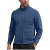 OHMZYZO Men's Soft Fleece Jacket with Pockets Lightweight Outdoor Full Zip Mock Neck Coat Athletic Jacket Sweatshirt with Pockets