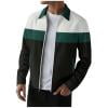OHMZYZO Men's Waffle Lightweight Jacket Full Zip UP Color Block Sweatshirt Jackets Casual Long Sleeve Golf Jackets Outerwear