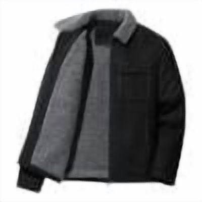 OHMZYZO Mens Corduroy Jacket Sherpa Fleece Lined Button Down Jackets Casual Lapel Thick Winter Coat Outwear with Pockets