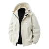 OHMZYZO Mens Waterproof Zipper Hooded Jacket Long Sleeve Lightweight Windbreaker Outdoor Workwear Cardigan with Pocket