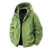 OHMZYZO Mens Waterproof Zipper Hooded Jacket Long Sleeve Lightweight Windbreaker Outdoor Workwear Cardigan with Pocket