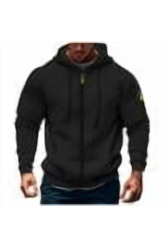 Mens Zip Up Hoodies Drawstring Sleeve Long Thermal Sweatshirt Sleeve Fall Casual Athletic Workout Hooded Jackets