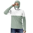thumbnail image 1 of OHMZYZO Sun Protection Shirts for Men with Mask UPF 50 Rash Guards Cooling Hoodies Lightweight Long Sleeve Fishing Blouses Mint Green 5XL, 1 of 5