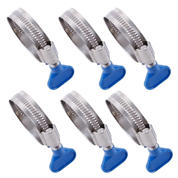 OHOB-COOL Performance 304 Stainless Steel Hose Band Set of 6 – Knob Type with Plastic Handle, No Tools Required, Adjustable for Outer Diameter 12~20mm