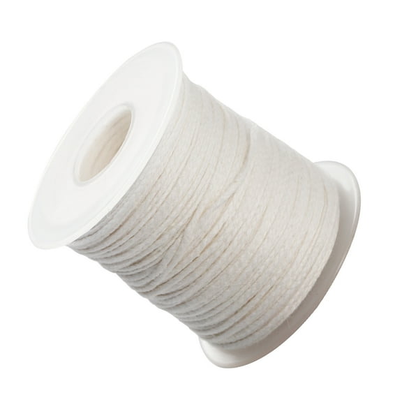 OHOIOLLA 1 Roll White Braided Cotton Candle Wick for Diy Candle Making 11.8x0.08x0.04in