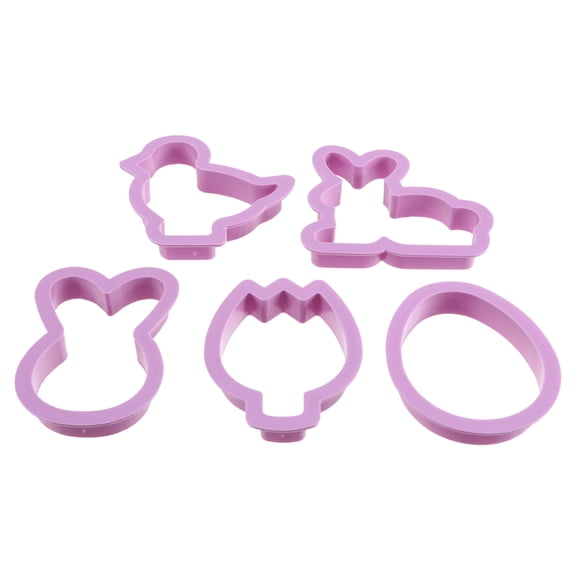 OHOIOLLA 10Pcs Easter Cookie Cutters, Assorted Color PP Plastic Biscuit Molds for Baking, , Party Supplies