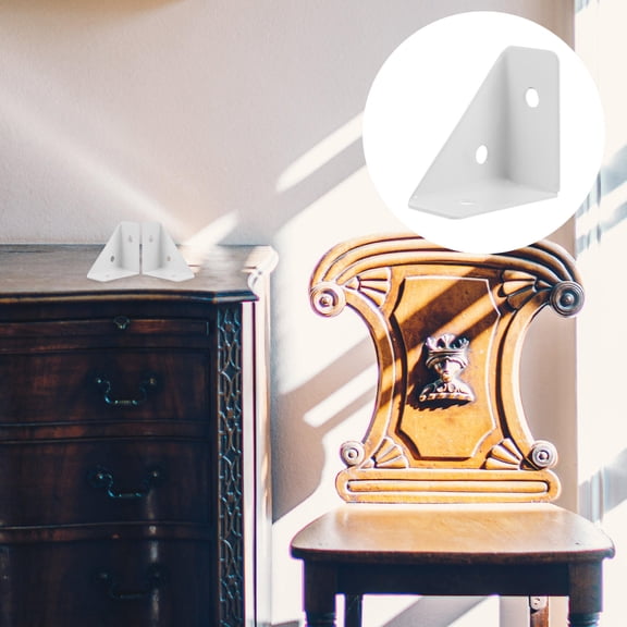 OHOIOLLA 12Pcs L Shaped Bracket for Cabinet Fastener and Shelf Mounting Bracket