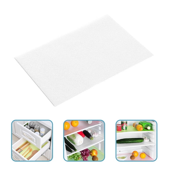 OHOIOLLA 16Pcs Refrigerator Shelf Liners Rectangular EVA for Kitchen and Drawer Protection