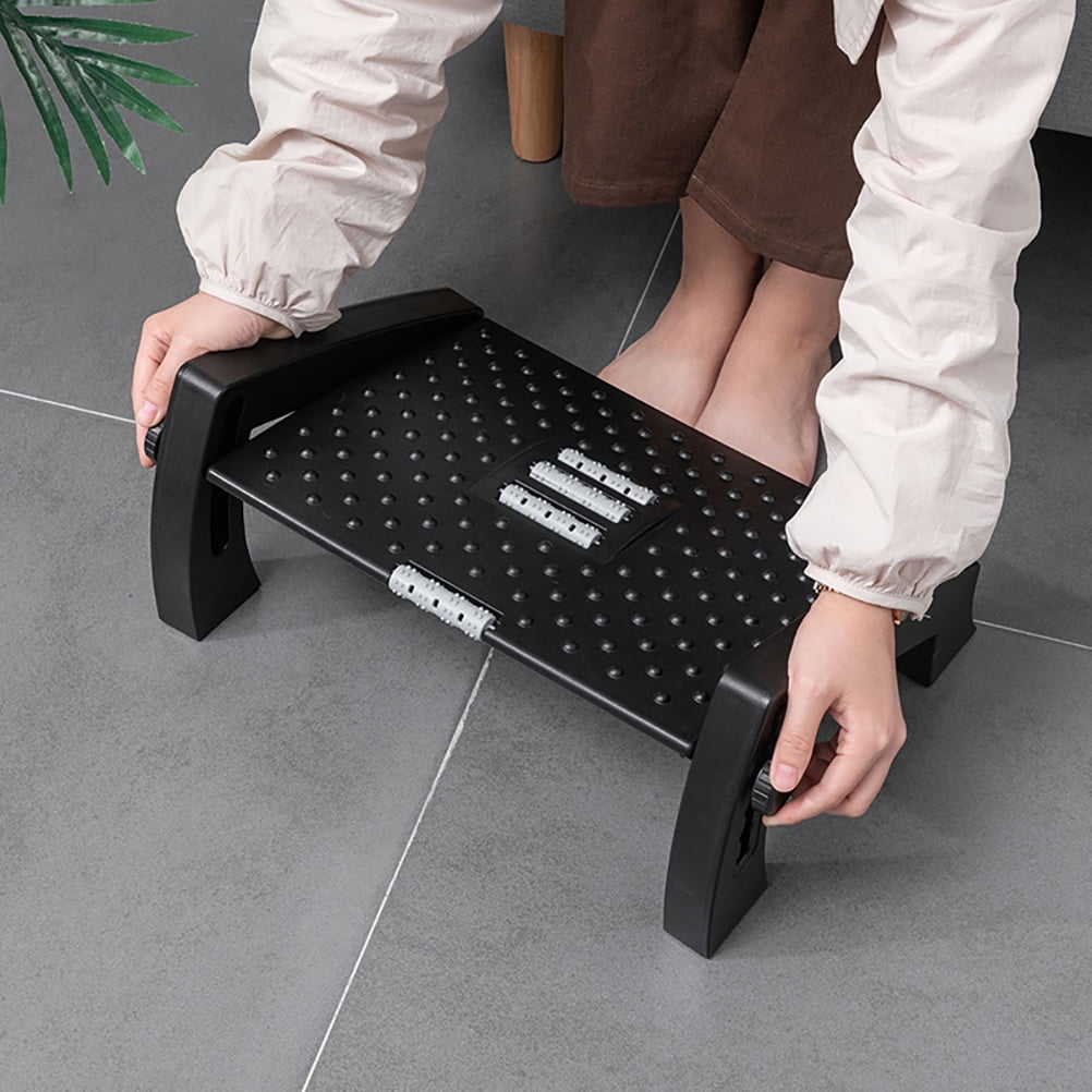 OHOIOLLA 1Pack Black ABS Foot Rest Stool for Office Desk Comfort ...